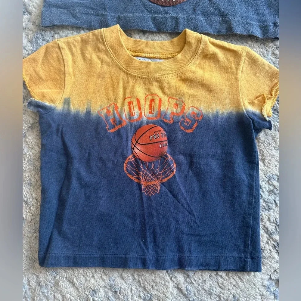 JM Originals Sports Graphic T-Shirt Bundle 2pc Retro Athleisure 18/24M